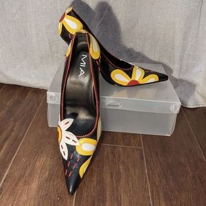 Abstract floral Heels